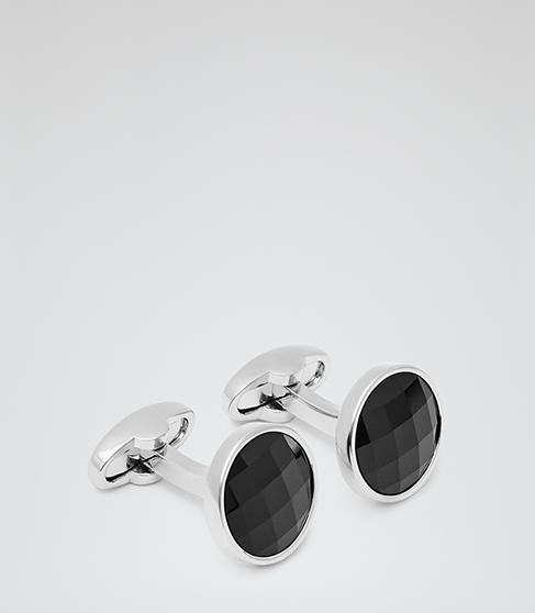 Reiss Chessboard Crystal-embellished Cufflinks