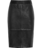 Reiss Tami - Womens Leather Pencil Skirt In Black, Size 4