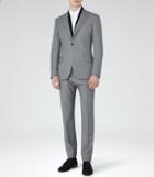 Reiss Eddie - Mens Peak Lapel Suit In Grey, Size 38