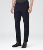 Reiss Ciaro - Mens Cotton Trousers In Blue, Size 30