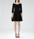 Reiss Kitty - Off-the-shoulder Dress In Black, Womens, Size 8