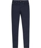 Reiss Stevie Coated - Womens Low-rise Skinny Jeans In Blue, Size 24