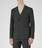 Reiss Penoma B - Mens Double-breasted Blazer In Green, Size 38