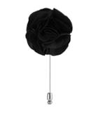 Reiss Piani - Flower Dress Pin In Black, Mens