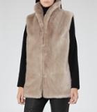 Reiss Meyer - Womens Faux Fur Gilet In Grey, Size S