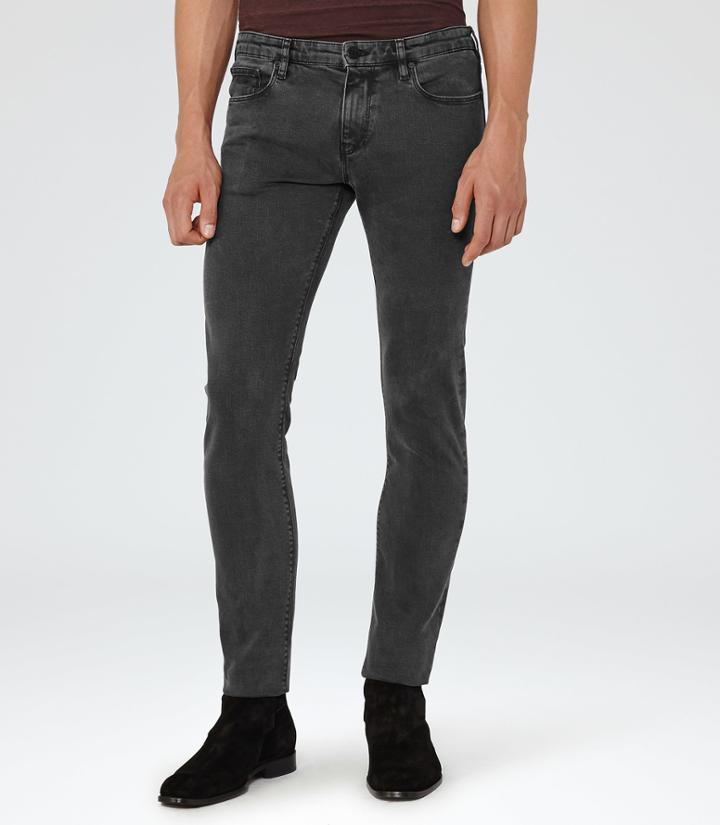 Reiss Paige - Mens Slim Washed Jeans In Black, Size 30