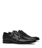 Reiss Filmore - Double Monk Strap Shoes In Black, Mens, Size 8