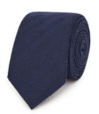 Reiss Haunt - Mens Herringbone Tie In Blue, Size One Size