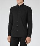 Reiss Aintree - Mens Cotton Oxford Shirt In Black, Size M