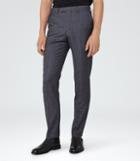Reiss Severinos - Slim Check Trousers In Blue, Mens, Size 28