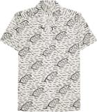Reiss Bermuda - Mens Wave Print Shirt In White, Size S