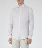 Reiss Miquel - Mens Textured Cotton Shirt In Grey, Size S