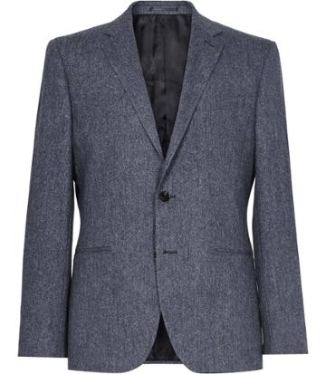 Reiss Tanaka B - Mens Notch Lapel Blazer In Blue, Size 36