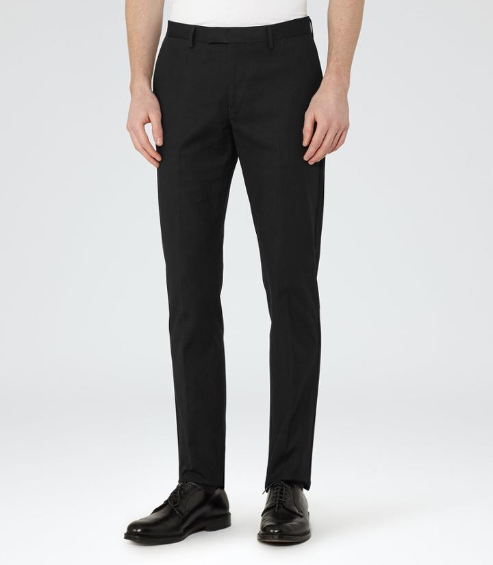 Reiss Westbury - Mens Slim-fit Chinos In Black, Size 32