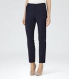 Reiss Indi Trouser - Textured Tailored Trousers In Blue, Womens, Size 4