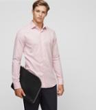 Reiss Stefan - Melange Weave Shirt In Pink, Mens, Size S