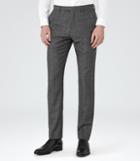 Reiss Morrow T - Mens Wool Slim Trousers In Grey, Size 32