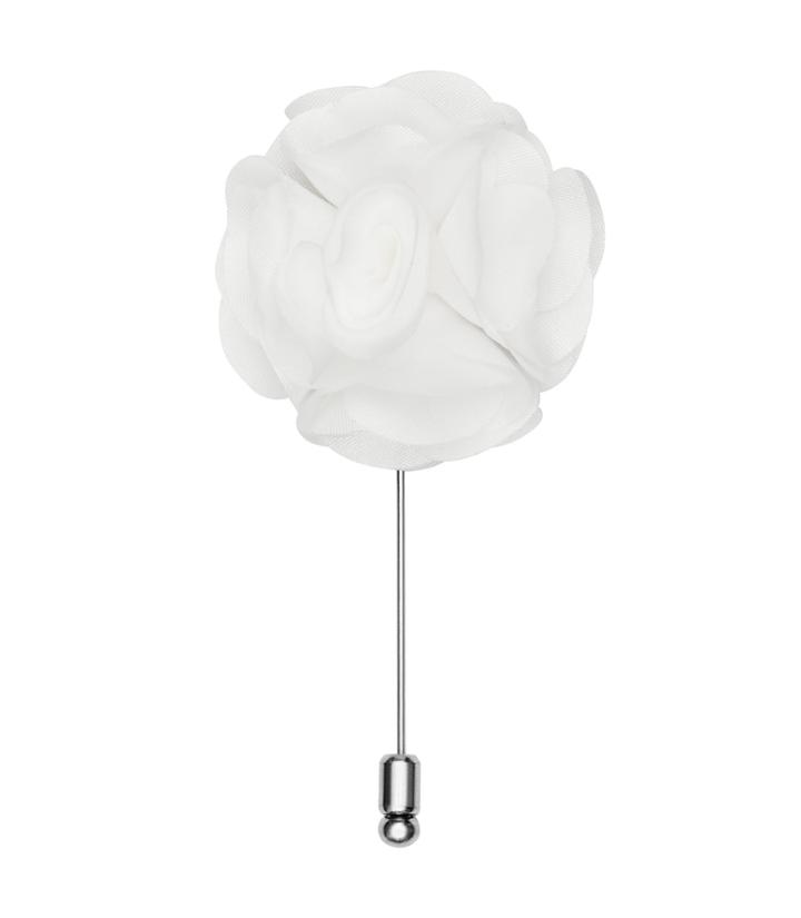 Reiss Piani - Mens Flower Dress Pin In White, Size One Size