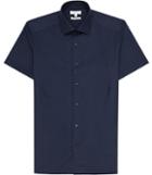 Reiss Redmayne - Mens Cotton Short Sleeve Shirt In Blue, Size Xs