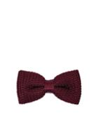 Reiss Dexter - Knitted Silk Bow Tie In Red, Mens