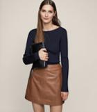 Reiss Nicky - Ribbed-knit Jumper In Blue, Womens, Size 0