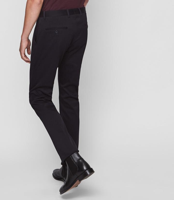 Reiss Ousby - Slim-fit Twill Trousers In Blue, Mens, Size 28