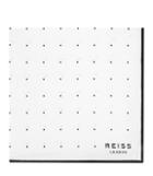 Reiss Planet - Mens Silk Twill Pocket Square In White, Size One Size
