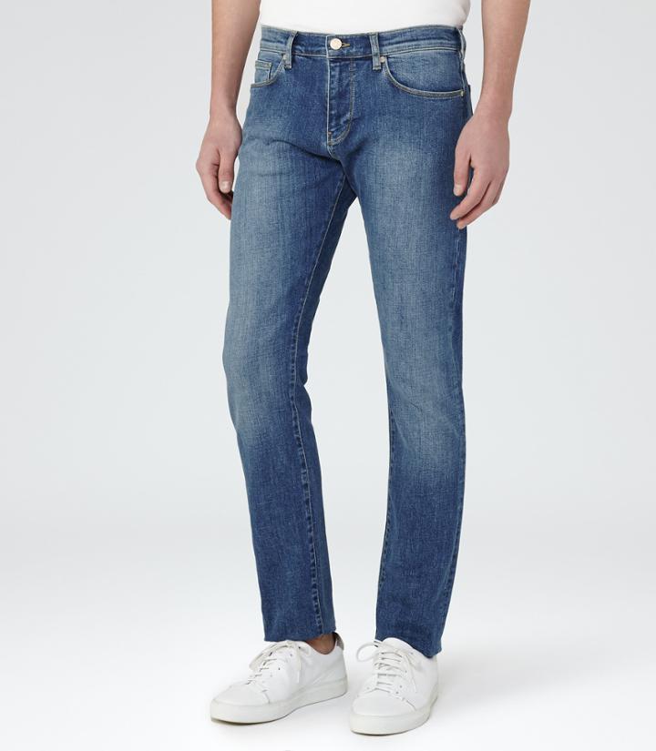 Reiss Champion - Mens Mid-wash Slim-fit Jeans In Blue, Size 30