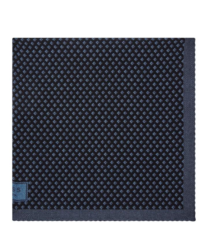 Reiss Punch - Mens Diamond Pocket Square In Blue, Size One Size