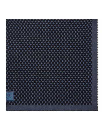 Reiss Punch - Mens Diamond Pocket Square In Blue, Size One Size