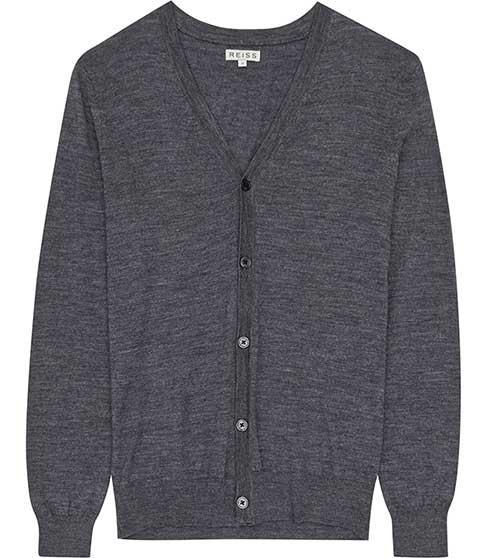Reiss Walter Merino Wool Cardigan