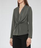 Reiss Marla - Twist-front Top In Brown, Womens, Size 0