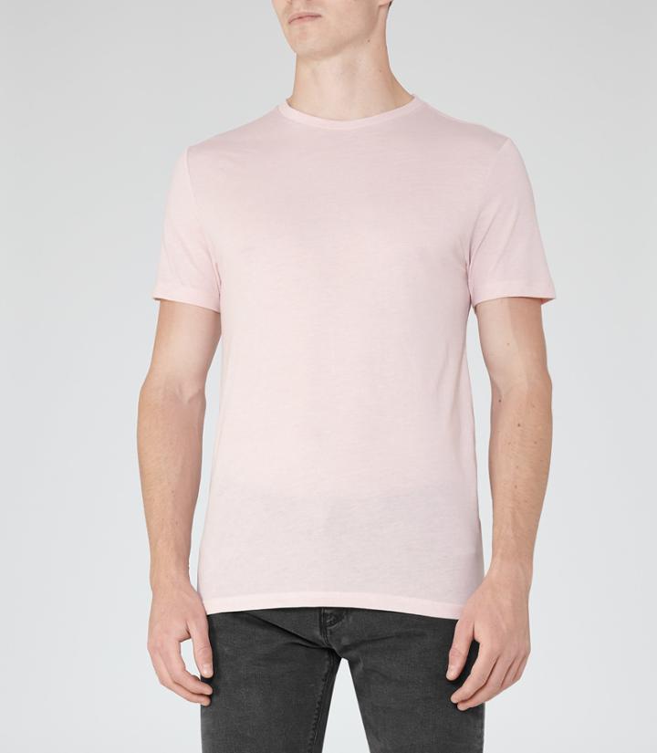 Reiss Bless Marl - Mens Crew Neck T-shirt In Red, Size M