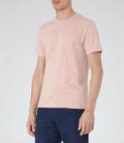 Reiss Sonar - Mens Mottled Weave T-shirt In Pink, Size Xs