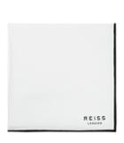 Reiss Moon - Silk Pocket Square In White, Mens