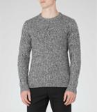 Reiss Panther - Mens Cable Knit Jumper In Black, Size S