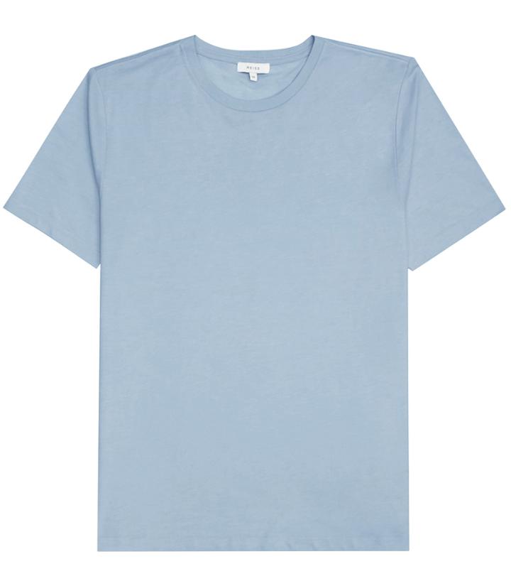 Reiss Bless Marl - Mens Crew Neck T-shirt In Blue, Size S