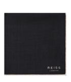 Reiss Wasp - Mens Wool Pocket Square In Blue, Size One Size