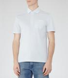 Reiss Spirito - Mens Pique Weave Polo Shirt In Blue, Size Xs