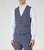 Reiss Trion W - Mens Tonal Weave Waistcoat In Blue, Size 38