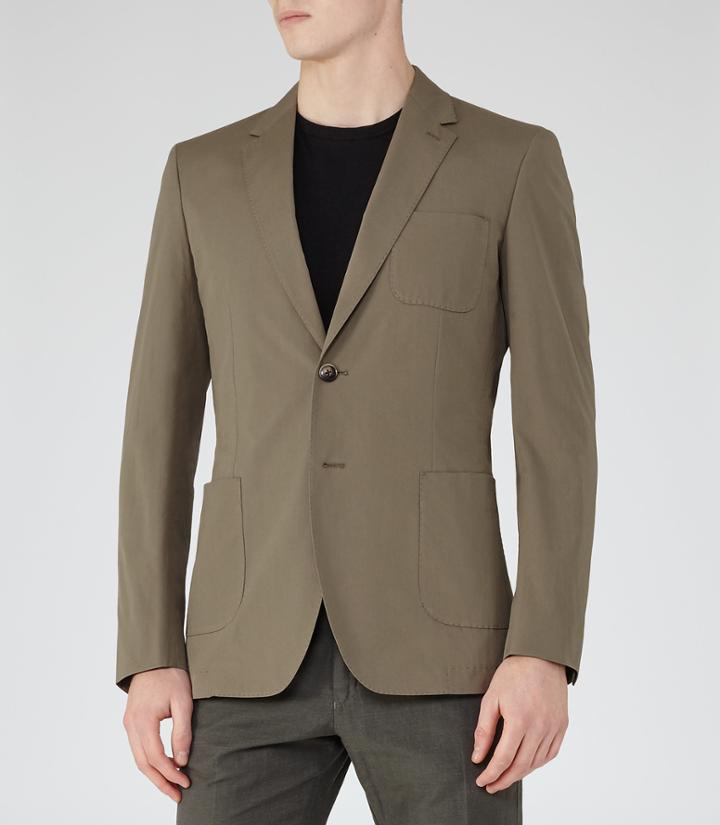 Reiss Proud B - Mens Patch Pocket Blazer In Brown, Size 40