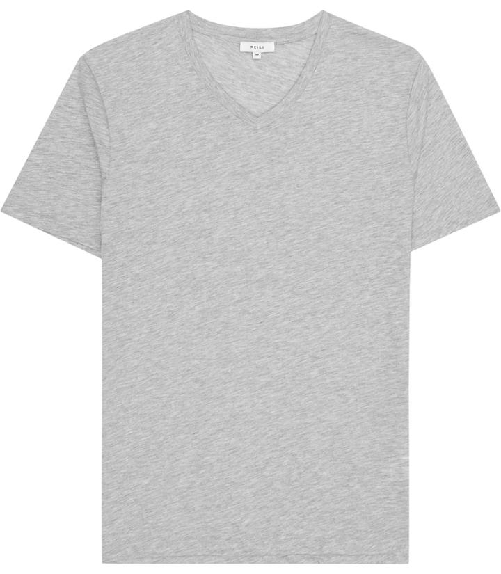Reiss Dayton - Mens V-neck T-shirt In Grey, Size S