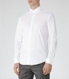Reiss Mauro - Mens Concealed Placket Shirt In White, Size Xs