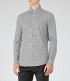 Reiss Monza - Mens Geometric Print Shirt In Black, Size S