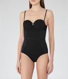 Reiss Gigi - Moulded-cup Swimsuit In Black, Womens, Size S