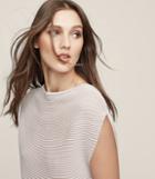 Reiss Lucinda - Rib-knit Sleeveless Jumper In White, Womens, Size Xs