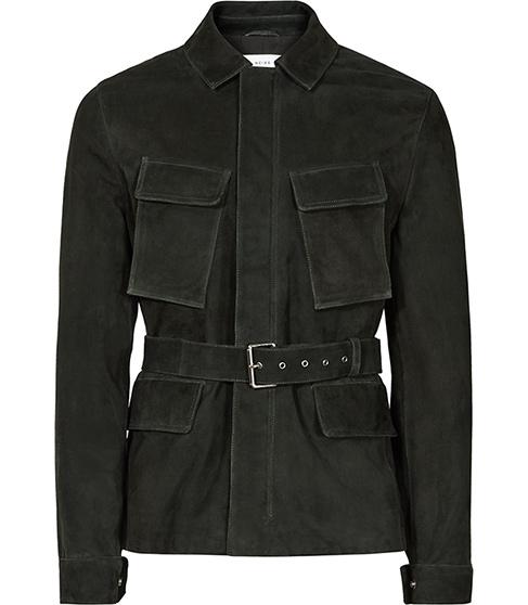Reiss Universe Suede Belted Jacket