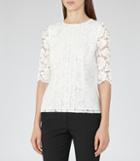 Reiss Mitsy - Womens Lace Top In White, Size 6