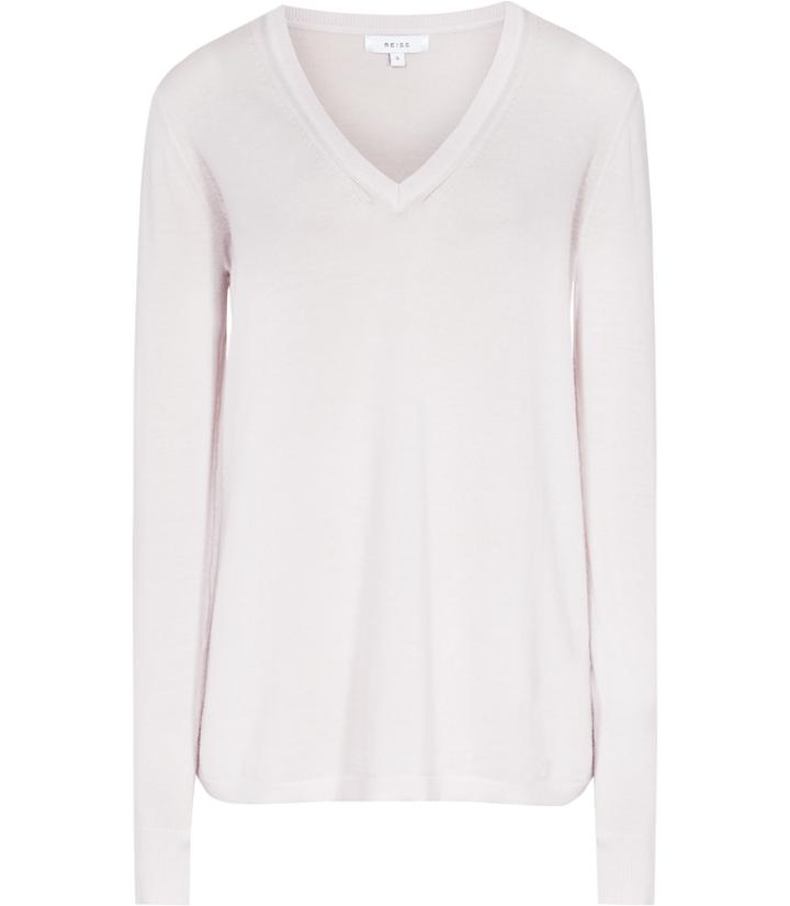 Reiss Celia - Womens Merino-wool Jumper In Grey, Size Xs