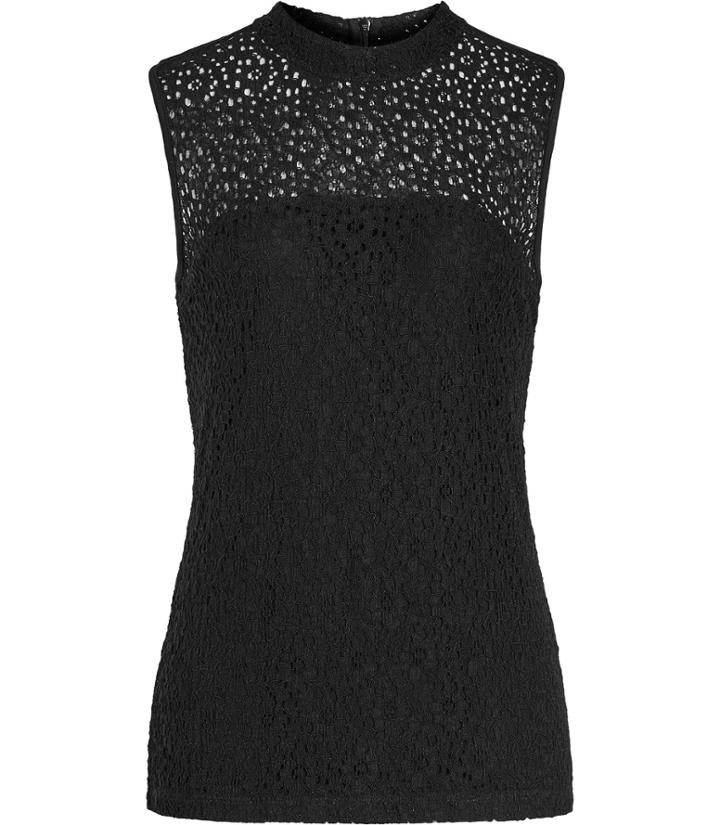 Reiss Leigh - Womens High-neck Lace Top In Black, Size Xs